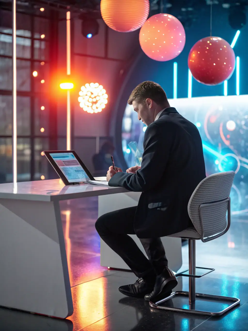 A hiring manager interviewing candidates with technical assessment tools, representing Team and Hiring Alignment.